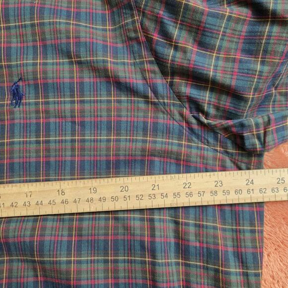 Ralph Lauren Mens Y2K Plaid Classic Button-Down Shirt Size Large Preppy Academia - Picture 11 of 12